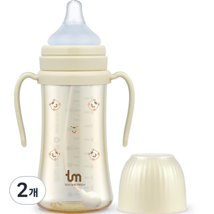 토비앤몰리 돗람이 PPSU 빨대 젖병, 바닐라, 280ml, 2개