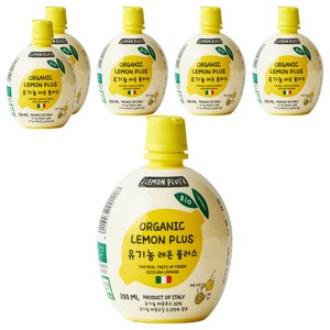유로푸드 유기농 레몬 플러스 주스, 200ml, 6개