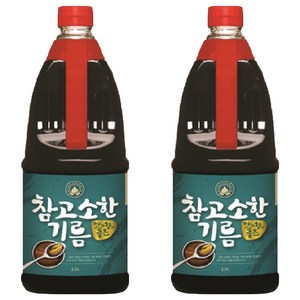 덕화 참고소한기름, 1.8L, 2개