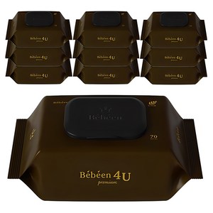 베베앙 포유 프리미엄 유아물티슈 캡형, 75g, 70개입, 10개