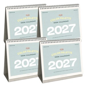 아이코닉 2027 팔레트 데스크 캘린더 탁상 달력 스케줄러, 혼합색상, 4개