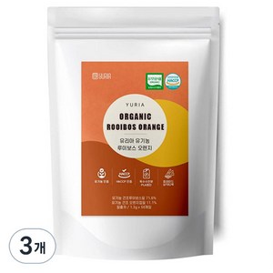 유리아 유기농 생분해 삼각티백 루이보스 오렌지차, 1.2g, 50개입, 3개