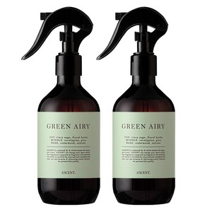 에이센트 드레스 퍼퓸 탈취제 그린에어리 본품, 250ml, 2개