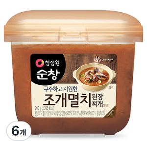 청정원순창 조개멸치 된장찌개 양념, 900g, 6개