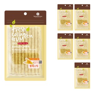 네츄럴코어 프레쉬 콜라겐 스틱 강아지 간식, 황태, 100g, 6개