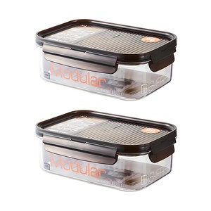 락앤락 비스프리 모듈러 직사각 밀폐용기, 2개, 910ml