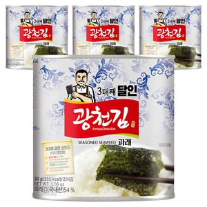 광천김 3대째 달인 파래 캔김, 30g, 4개
