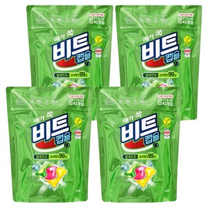 비트 캡슐 실내건조 캡슐세제 그린 플로럴향, 42개입, 4개