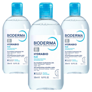 바이오더마 하이드라비오 H2O 클렌징 워터, 500ml, 3개