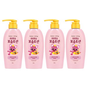 베비언스 핑크퐁 촉촉뽀송 보습로션 스윗피치향, 380ml, 4개