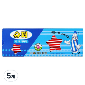 지구화학 슈퍼 색연필 낱색 빨강 12p, 1색, 5개