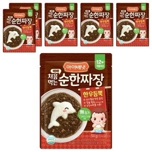 아이배냇 베베 처음먹는 순한 소스, 50g, 6개, 짜장맛