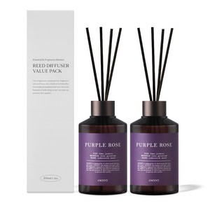 에이센트 퍼퓸드 디퓨저, 퍼플로즈, 200ml, 2개