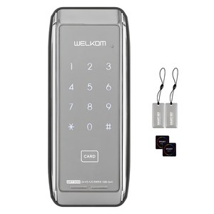 솔리티 웰콤 스마트 보조키 손잡이 없음 도어락, WRT300, 고객직접설치
