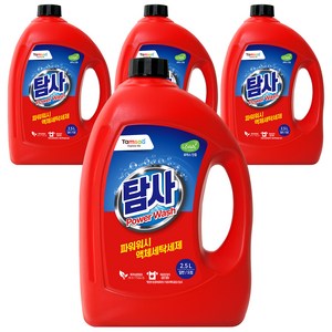 탐사 파워워시 액체세제 본품, 2.5L, 4개 골드박스 특가