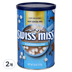스위스미스 마시멜로우 플레이버 핫 코코아 믹스, 737g, 1개입, 2개