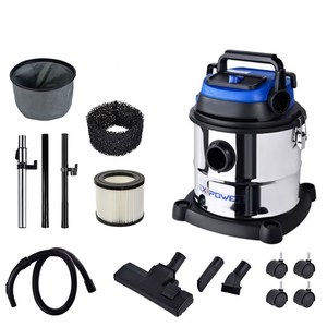 이엑스파워 공업용 1600W 건습식 겸용 진공 청소기 20L, EVC-20, 블랙 + 화이트 + 블루