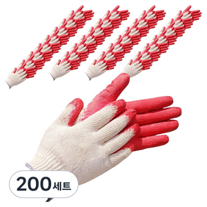 메가그립 반코팅 장갑, 01 적색, 200세트