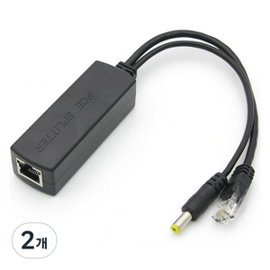 컴스 PoE 스플리터 RJ45 DC 플러그 to RJ45 Jack 전원, BF036, 2개