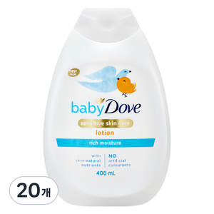 베이비도브 리치 모이스처 유아 바디로션, 400ml, 20개