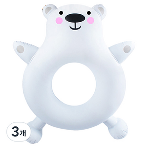 bayb 아동 곰돌이 튜브, 화이트, 3개