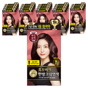 리엔 흑모비책 한방크림염모제, 와인갈색, 20개