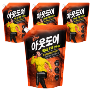 울샴푸 아웃도어 울세제 리필, 1L, 4개