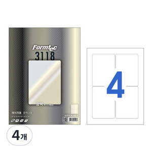폼텍 LA-3118 레이저 광택 라벨, 80개