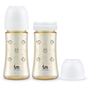 토비앤몰리 돗바니 PPSU 젖병 트윈팩, 화이트, 280ml, 2개