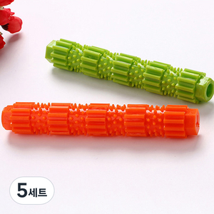 딩동펫 반려동물 피리장난감 소형 2종세트, 오렌지 + 그린, 5세트