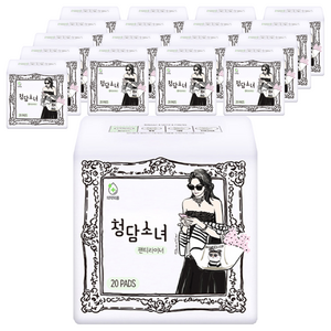 [비건라이프] 청담소녀 팬티라이너, 롱, 20개입, 18개