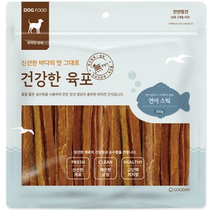 굿데이 강아지 건강한 육포, 연어 스틱, 300g, 1개