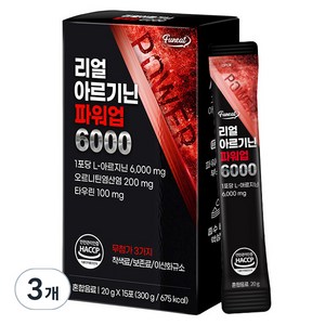 퍼니트 리얼 아르기닌 파워업 6000 15포, 300g, 3개