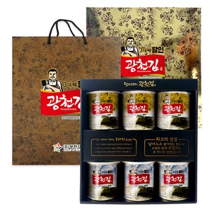 광천김 3대째 달인 캔김 혼합 선물세트 12호, 1세트 골드박스 특가
