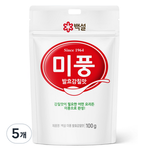 백설 발효 감칠맛 미풍, 100g, 5개