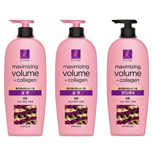 엘라스틴 콜라겐 볼륨 샴푸 680ml 2p + 컨디셔너 680ml, 1개
