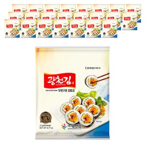 광천김 소문난 두번 구운 김밥김, 22g, 24개