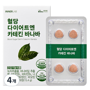 이너랩 셀트리온 혈당 다이어트엔 카테킨 바나바 15.4g, 4개, 28정