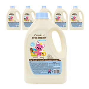 베비언스 베이비 세탁세제 베이비파우더향, 3L, 6개