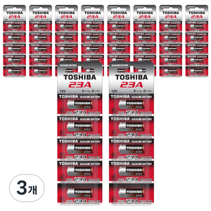 도시바 23A 12V 알카라인 건전지, 100개입, 3개