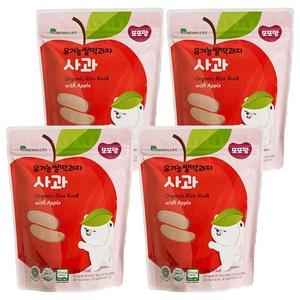 또또맘 유기농 쌀떡과자, 사과, 20g, 4개