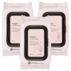 더페이스샵 미감수 브라이트 클렌징 티슈, 50매입, 3개