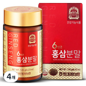 황풍정 풍기인삼농협 6년근 홍삼분말, 4개, 120g