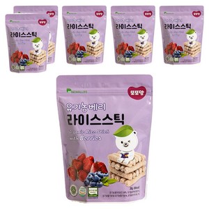 또또맘 유기농 라이스스틱, 베리, 20g, 6개