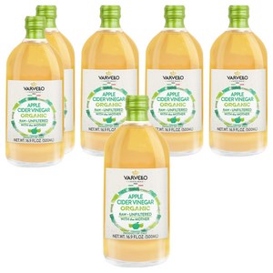 발베로 유기농 애플 사이다 비네거, 500ml, 6개