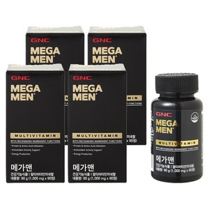 GNCMEGAMEN 멀티비타민 미네랄, 90정, 4개