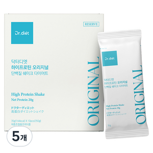 닥터디엣 하이프로틴 단백질 쉐이크 다이어트 오리지널 10p, 350g, 5개