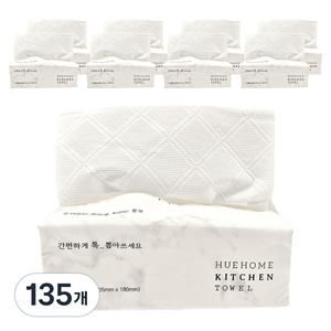 휴홈 먼지없는 뽑아쓰는 키친타올, 100매, 135개