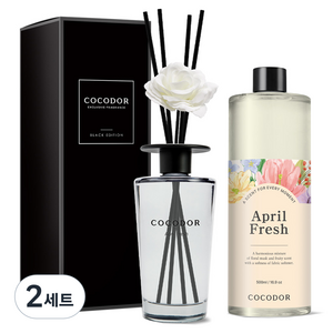 코코도르 블랙에디션 디퓨저 500ml + 리필 500ml 세트, 2세트, 에이프릴프레쉬