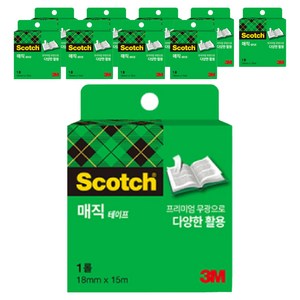 스카치 매직테이프 810R 리필 18mm x 15m, 10개